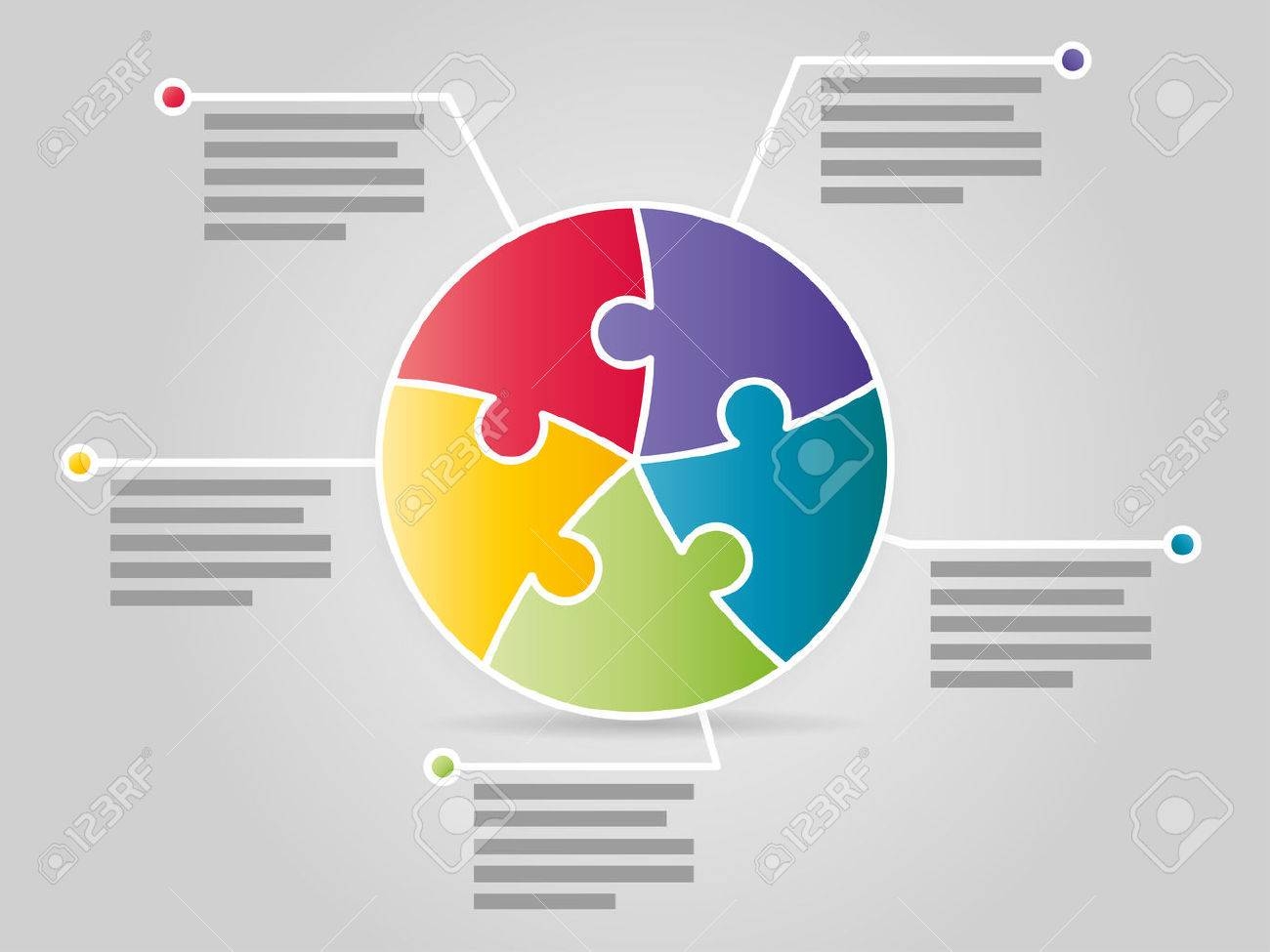 puzzle template 5 pieces