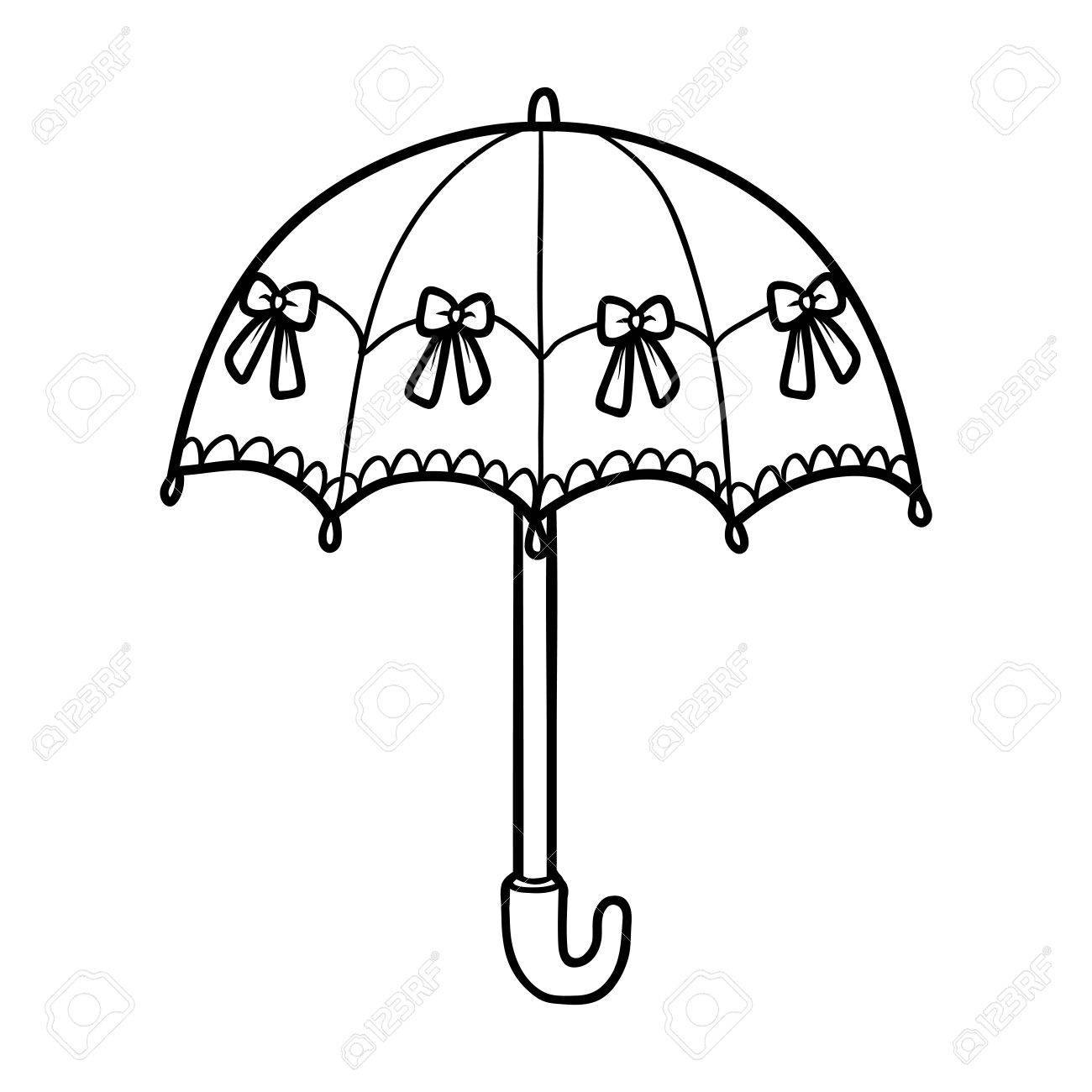 coloring picture of umbrella