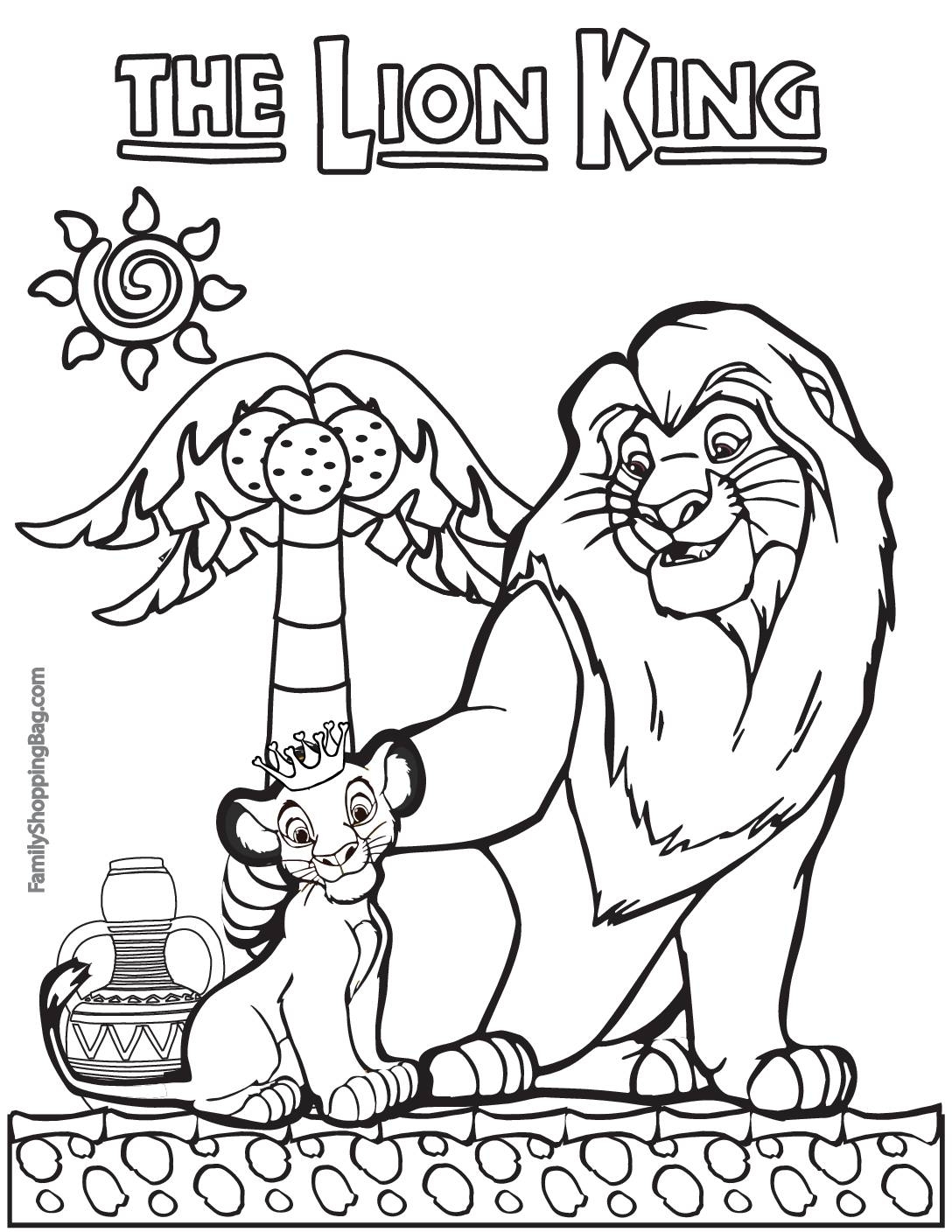 lion king printable coloring pages