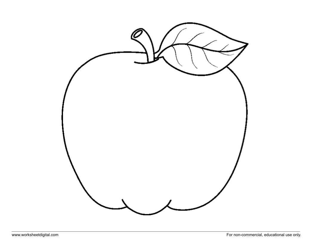 Coloring Page An Apple Worksheet Digital 1 Teacher Made Resources