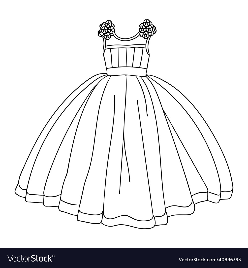 princess dresses coloring pages