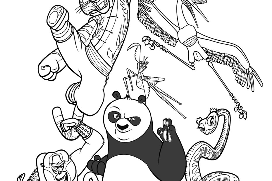 Coloring Pages 10 Cute Kung Fu Panda Coloring Pages