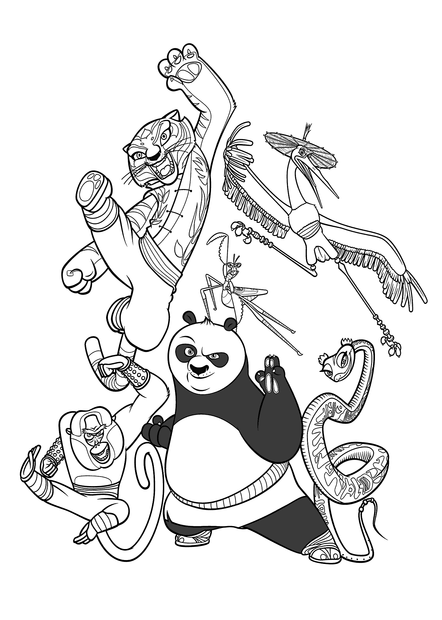 Coloring Pages 10 Cute Kung Fu Panda Coloring Pages