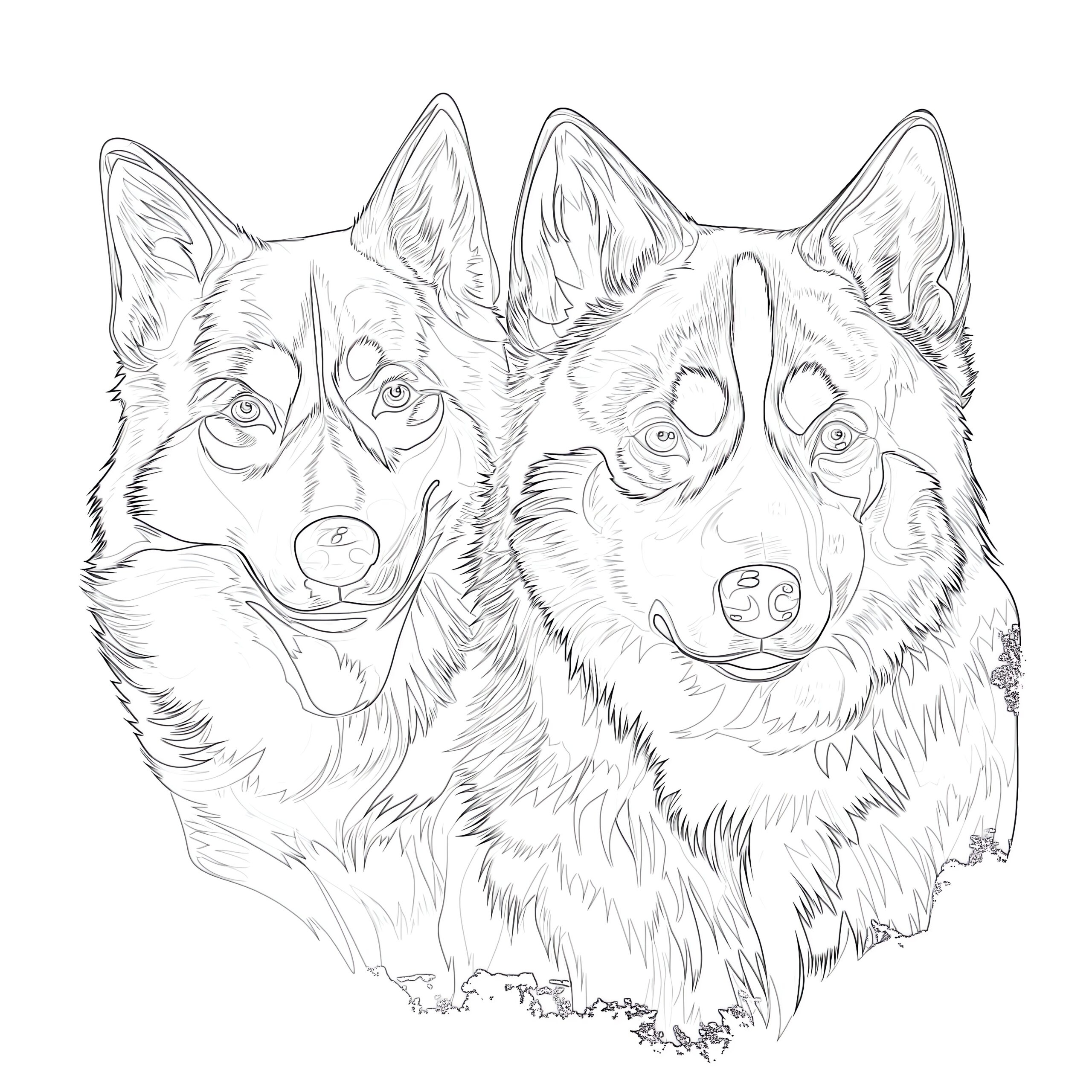 Coloring Pages Of Husky Dogs Coloring Pages Mimi Panda