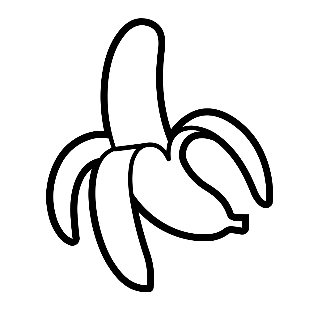 coloring picture of a banana