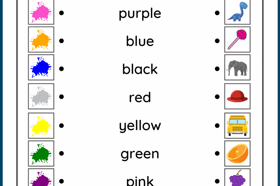 Colors Worksheets Free Worksheets For Teaching Colors Games4esl Worksheets Library