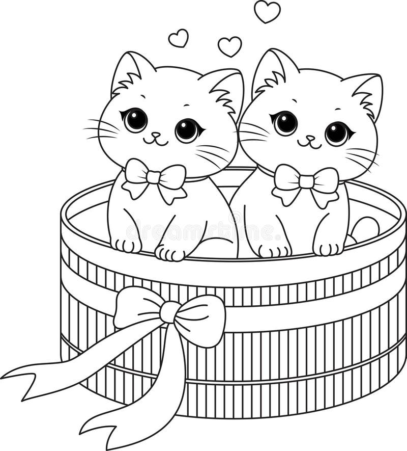 Colouring Pages Cats Stock Illustrations 106 Colouring Pages 