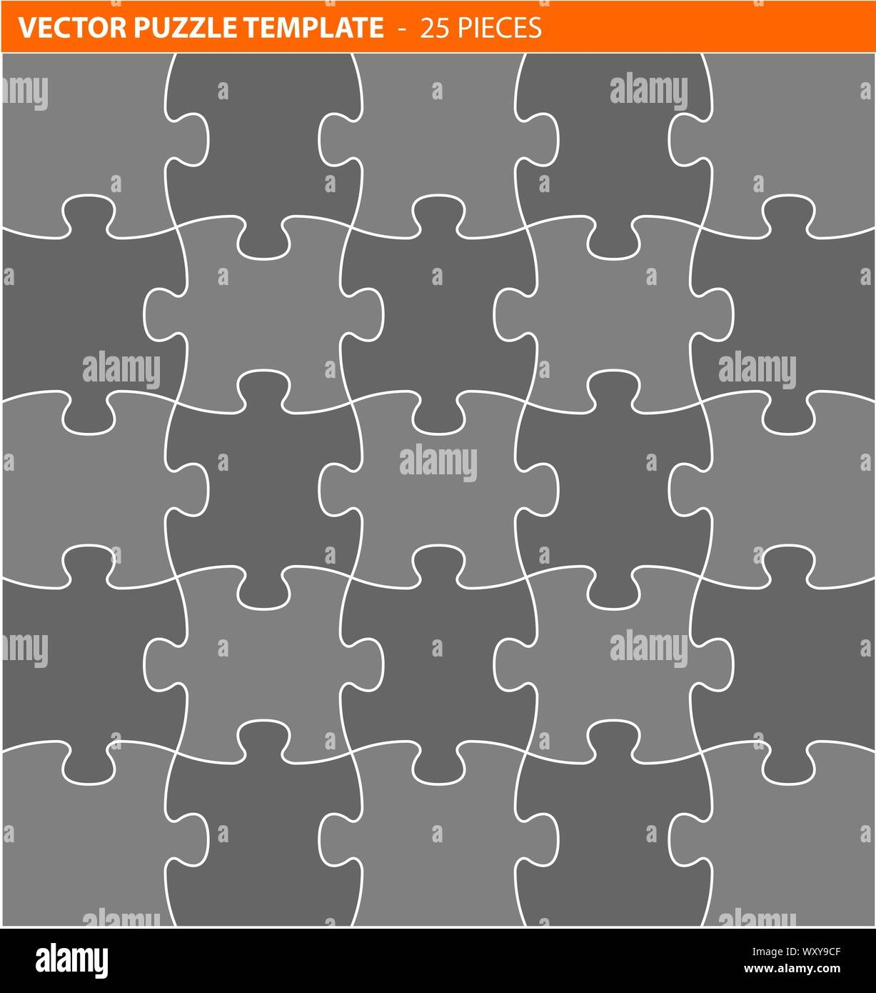 vector jigsaw puzzle template