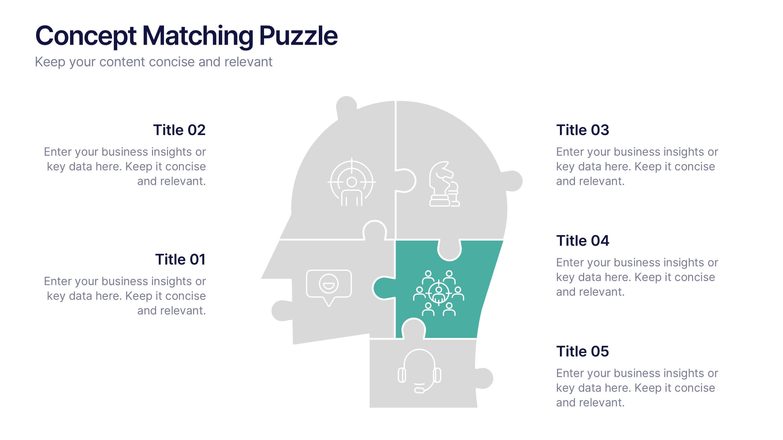 puzzle template for matching