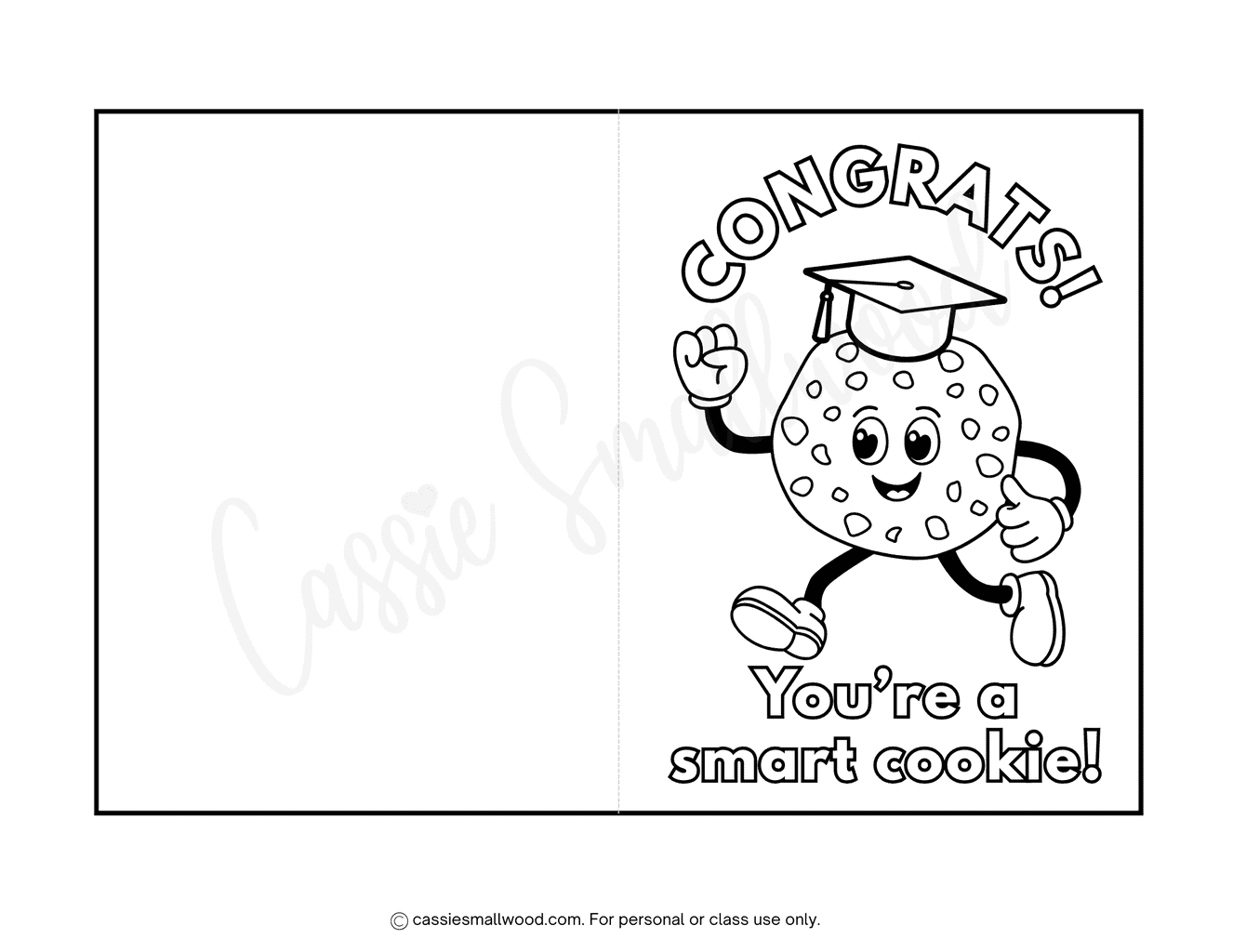 Congrats Grad Coloring Card Cassie Smallwood