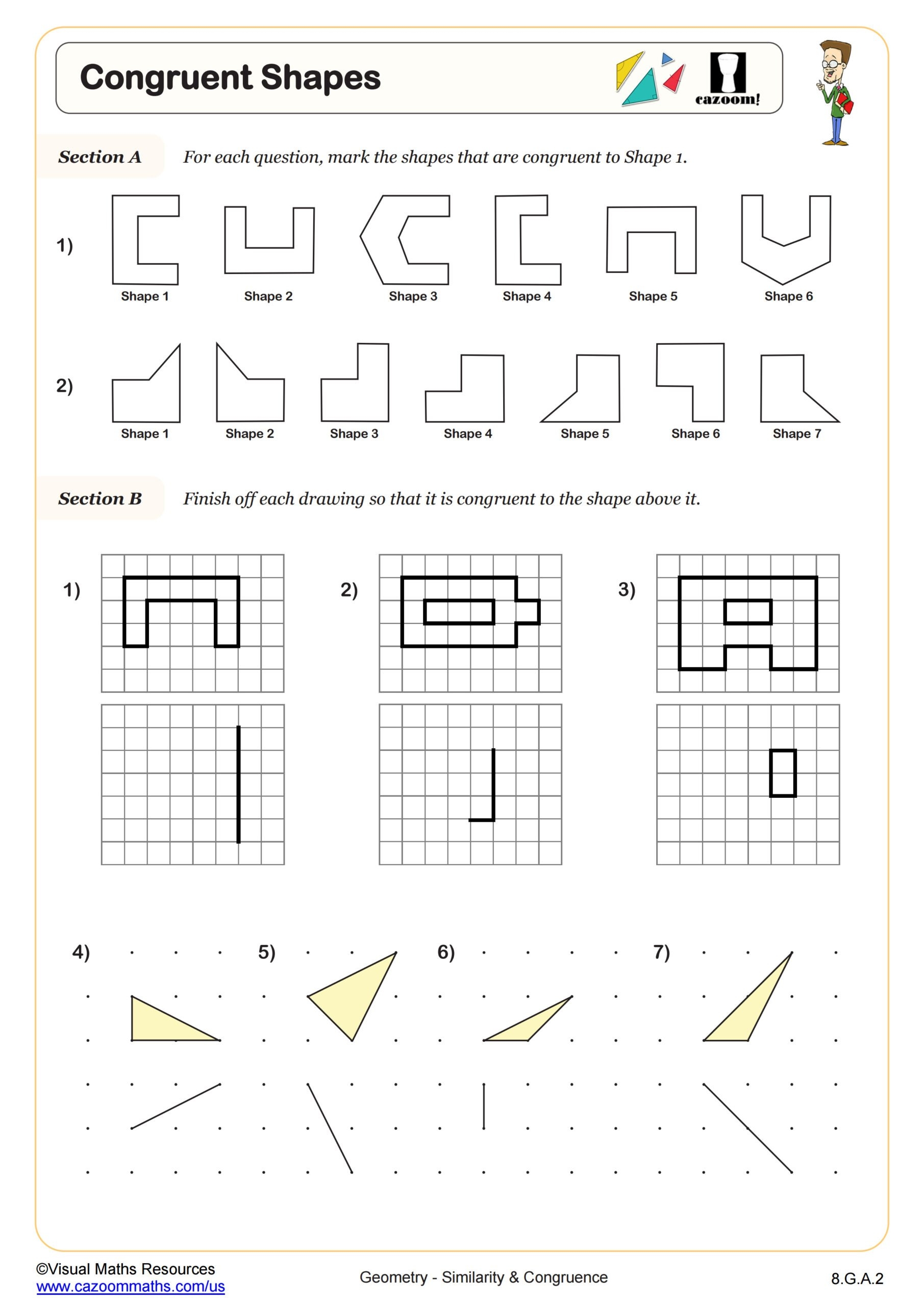 congruent figures worksheet