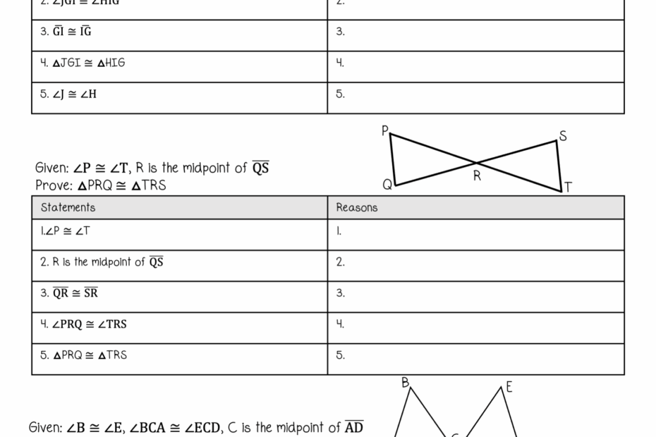 Congruent Triangles Notes And Worksheets Lindsay Bowden Worksheets Library