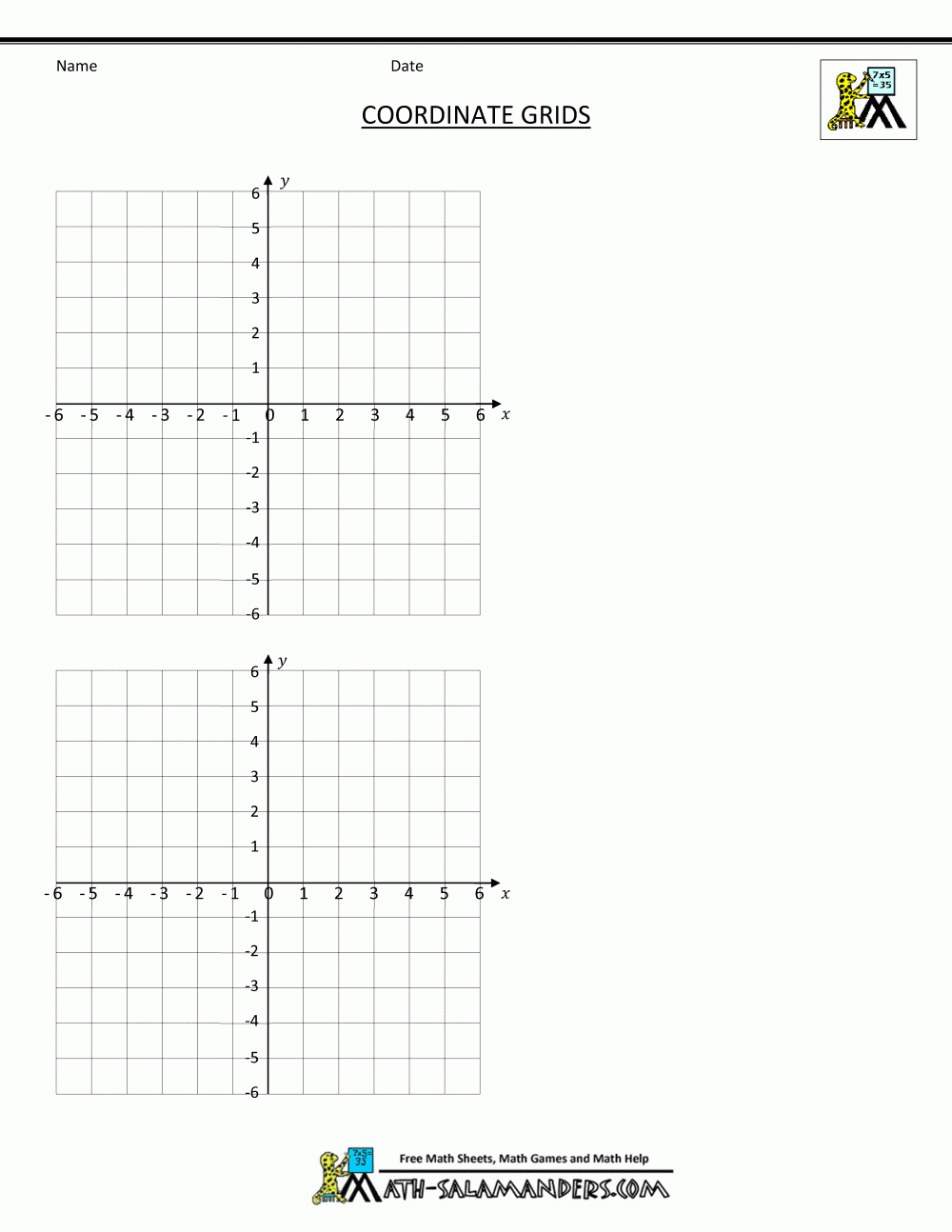 printable coordinate grid paper