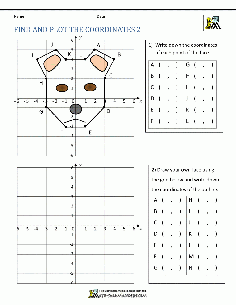 coordinate plane printable