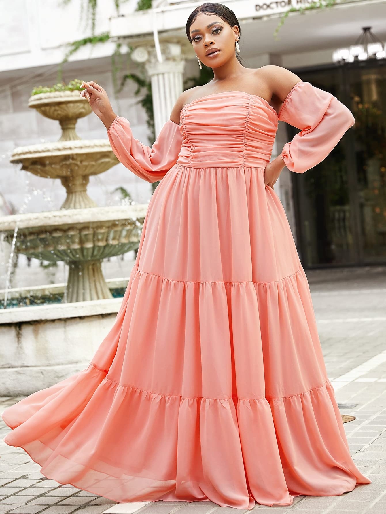 Coral Color Gown Sales