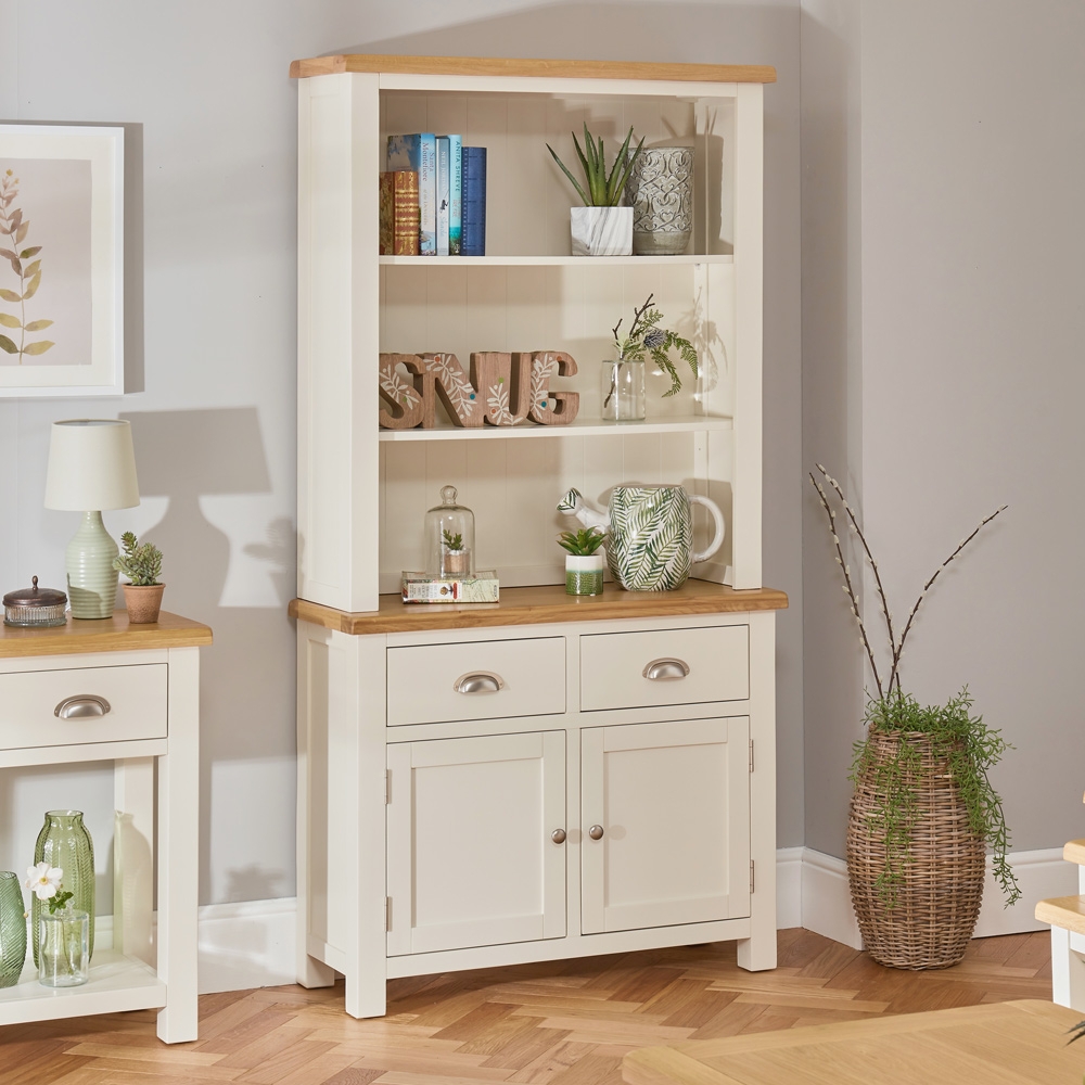 Cotswold Cream Painted Medium Dresser 2 Drawer 2 Door Sideboard The Furniture Market