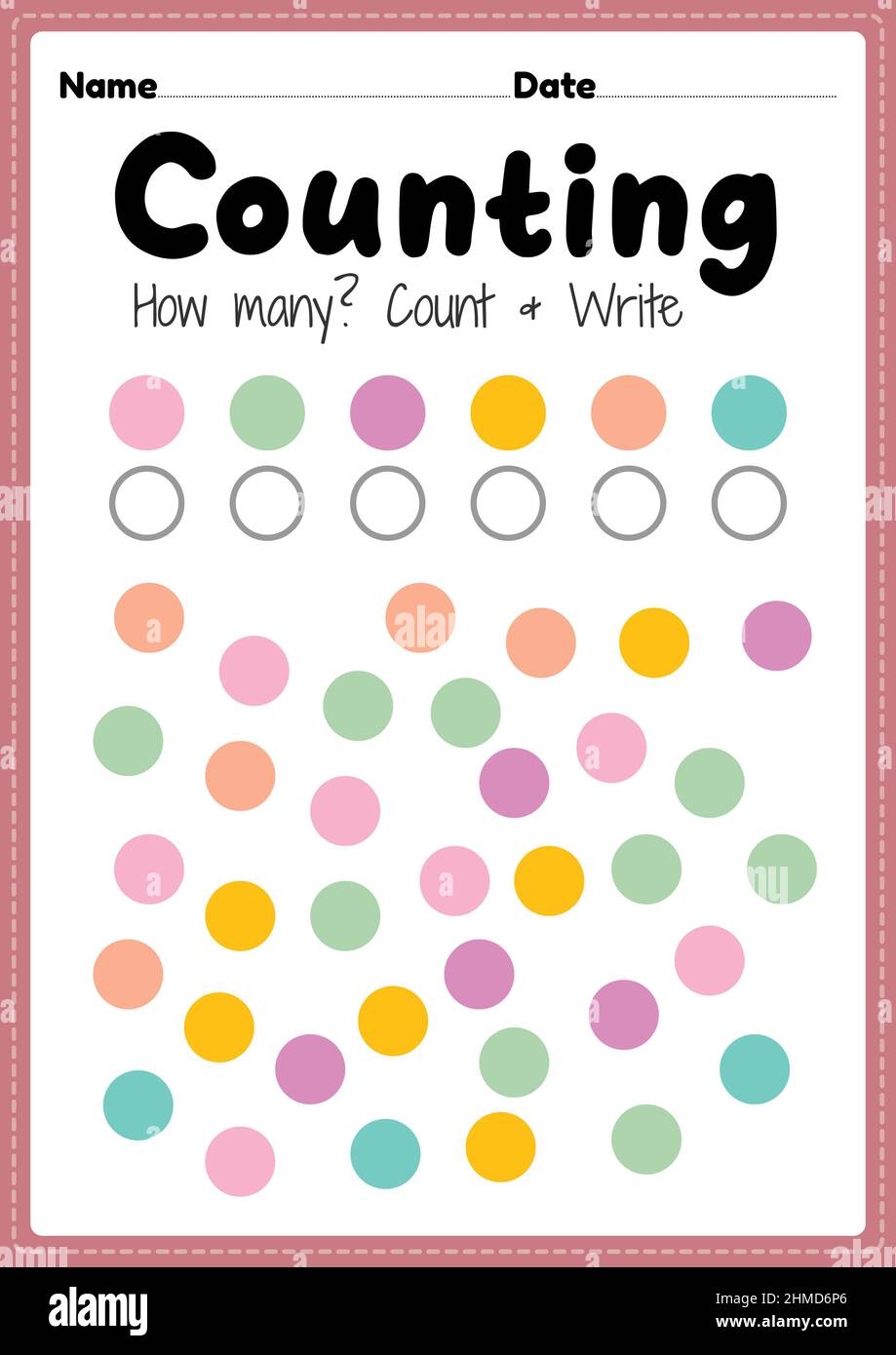 preschool counting worksheets