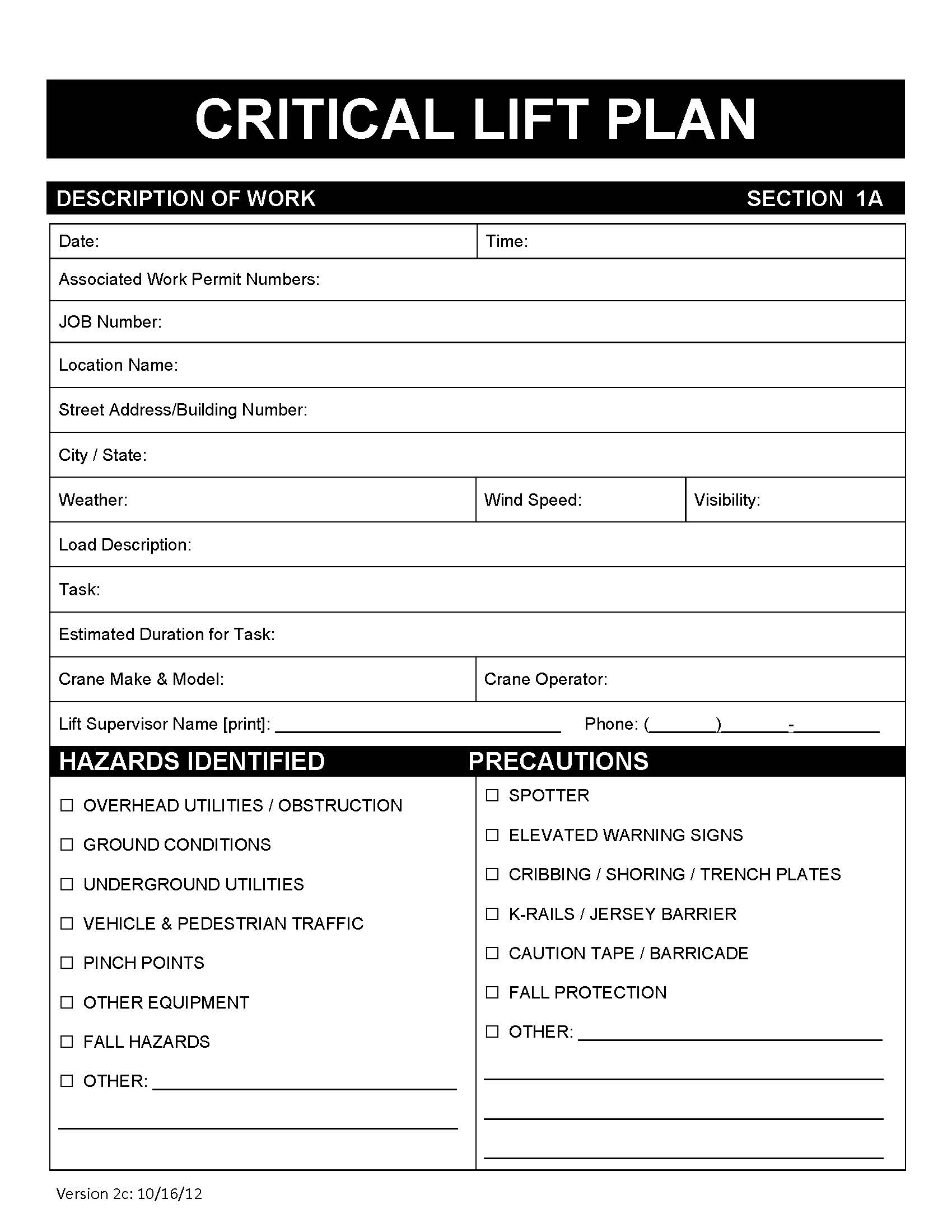 Crane Lift Plan Form Doggyshots