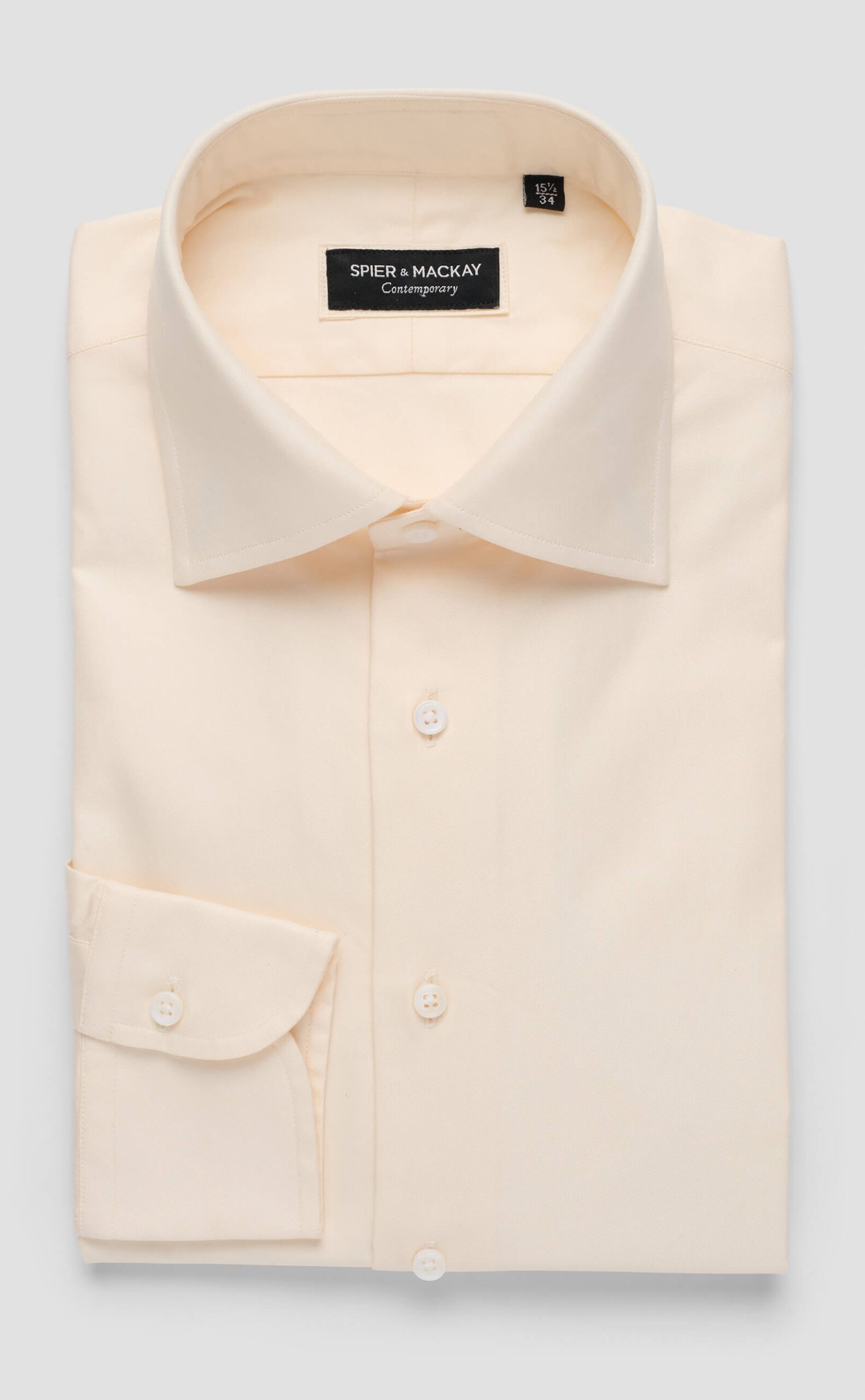 Cream Fine Twill Dress Shirt SPIER U0026 MACKAY