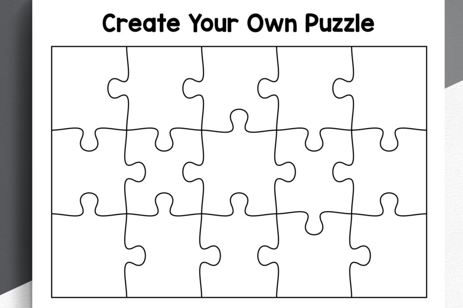Create Your Own Puzzle Worksheets Custom Puzzle Design Printable