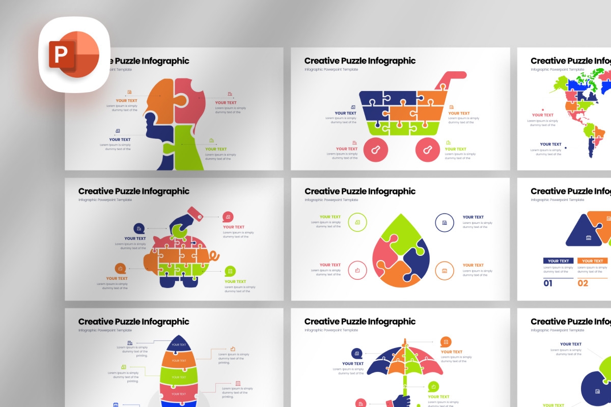 Creative Puzzle Infographic Presentation Template Nulivo Market