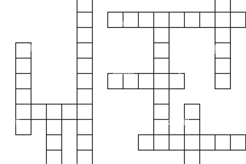 Crossword Puzzle Template With Blank Word Grid Pattern For Newspaper Crosswords Game Flat Vector Illustration Isolated On White Background Stock Vector Image U0026 Art Alamy