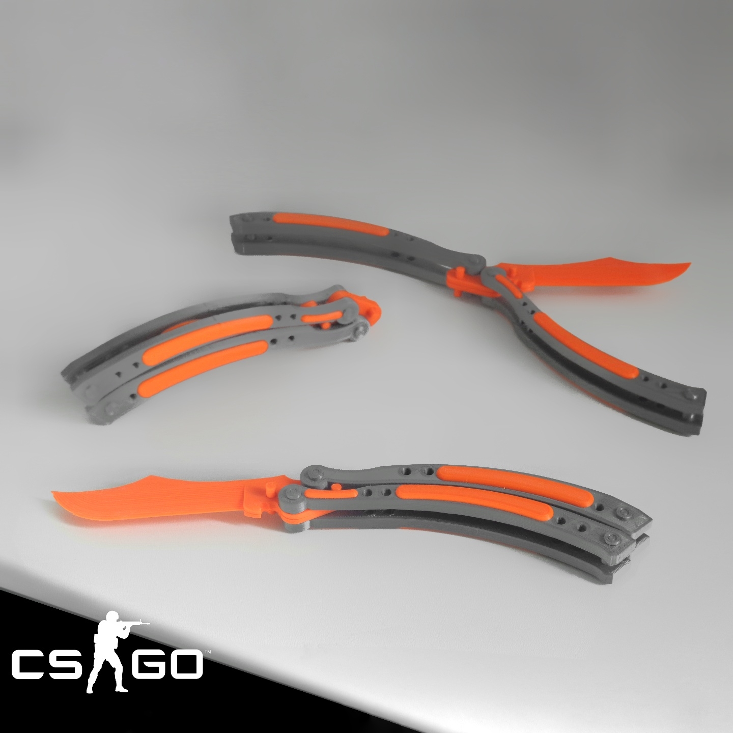  CS GO Butterfly Knife No Screws Needed Balisong Trainer Free STL File For Cults