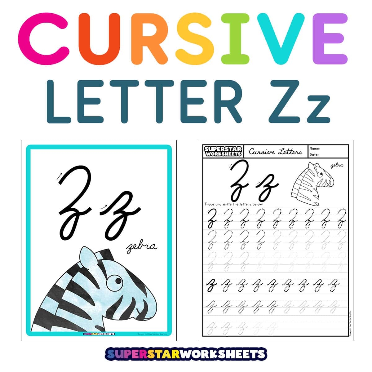 cursive writing a to z worksheets