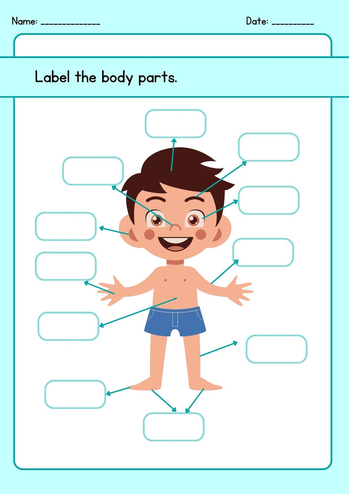 Customize 72 Body Parts Worksheets Templates Online Canva