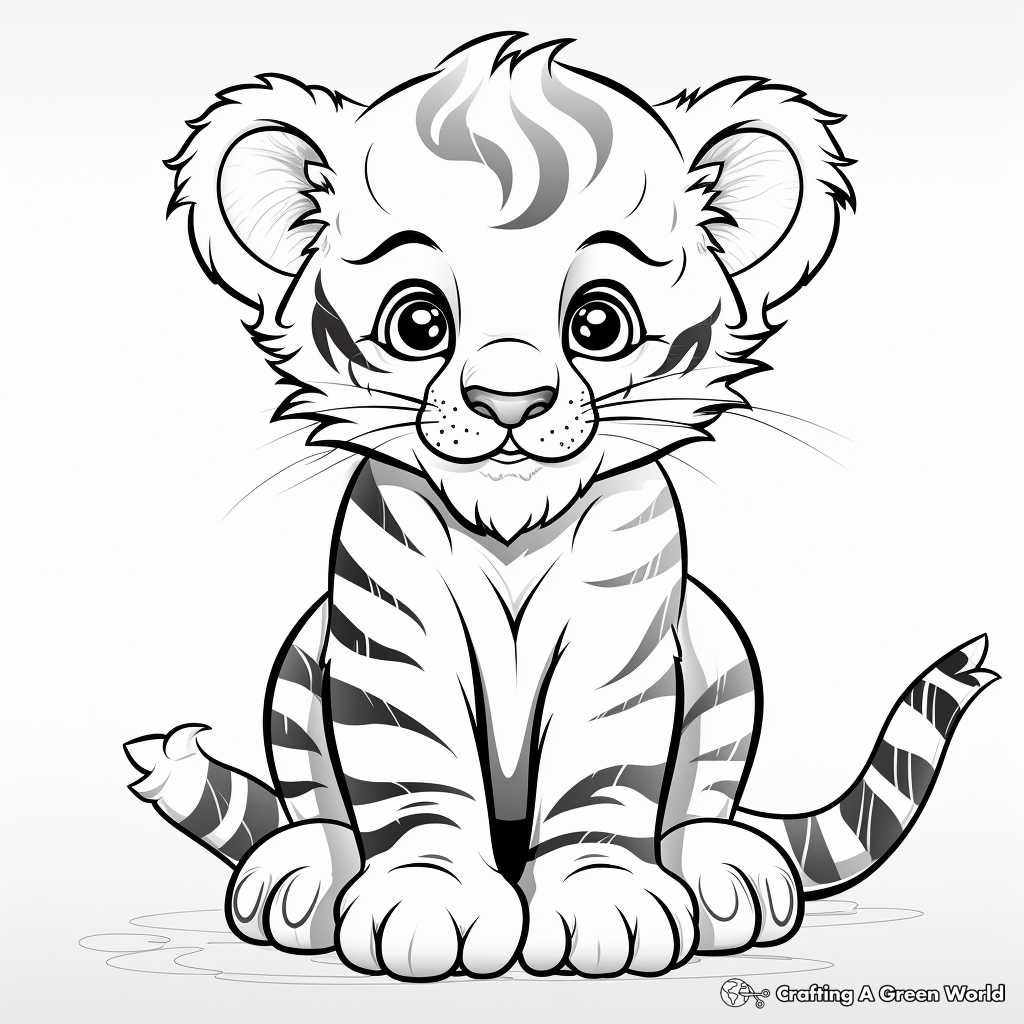 Cute Baby Tiger Coloring Pages Free U0026 Printable 