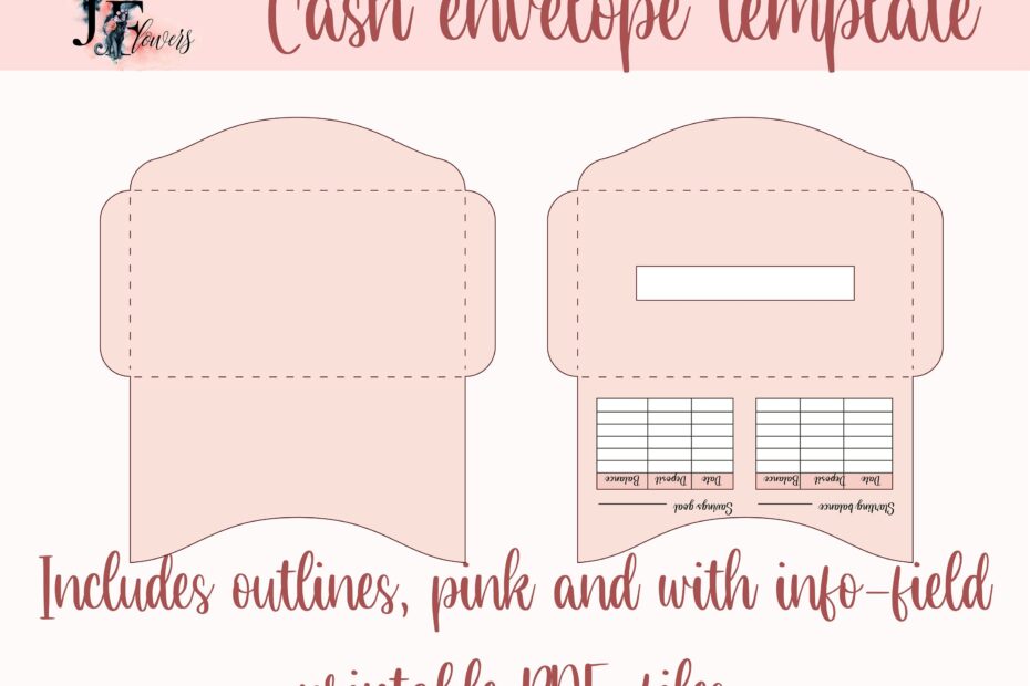 Cute Cash Envelope Template Svg Budget Envelopes Pattern SVG