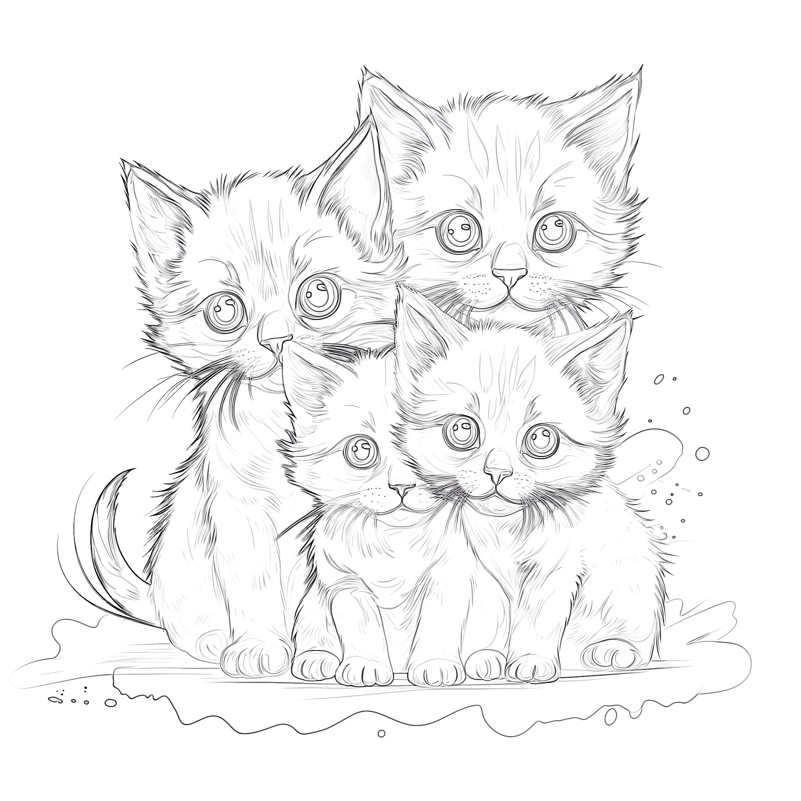coloring pages of cute cats