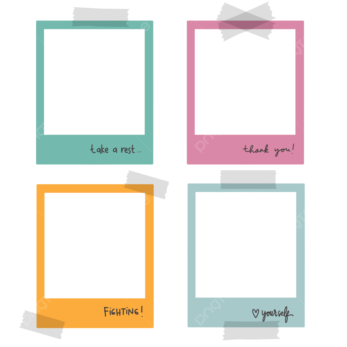 Cute Colorful Polaroid Photo Frame Polaroid Frames Cute Polaroid Polaroid PNG Transparent Clipart Image And PSD File For Free Download