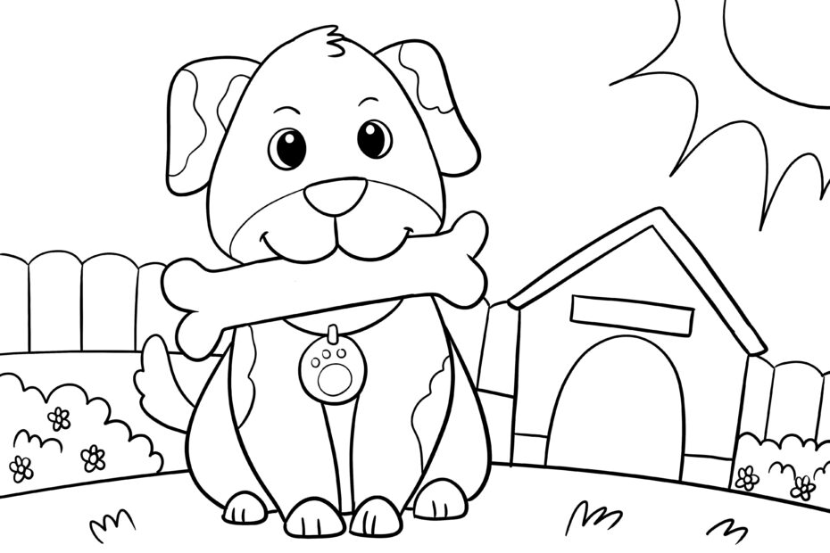Cute Dog Coloring Page Free Printable Sheet For Kids Diy magazine