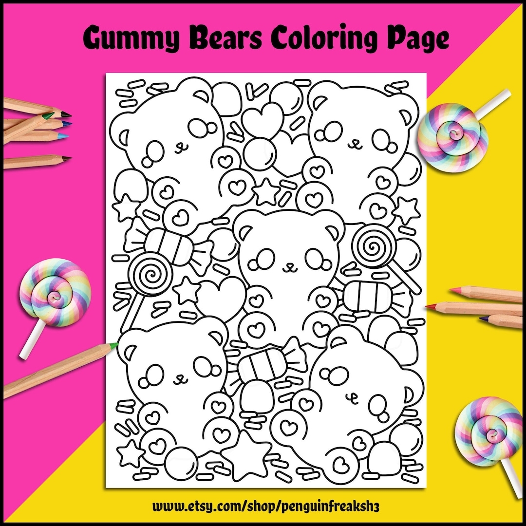 gummy bear color page