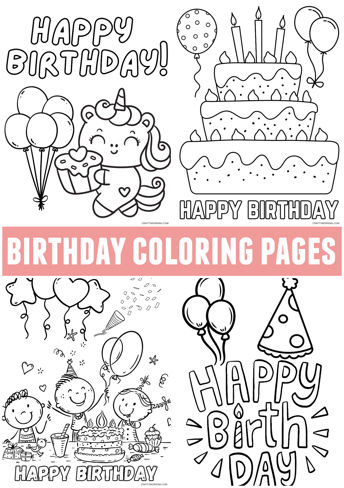 birthday card printable coloring