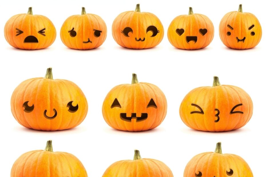 Cute Kawaii Pumpkin Carving Stencil For Halloween Simple Printable Patterns That Can Make Anyone Look Like A Pro Etsy