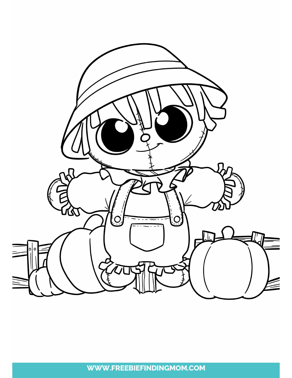 scarecrow coloring template