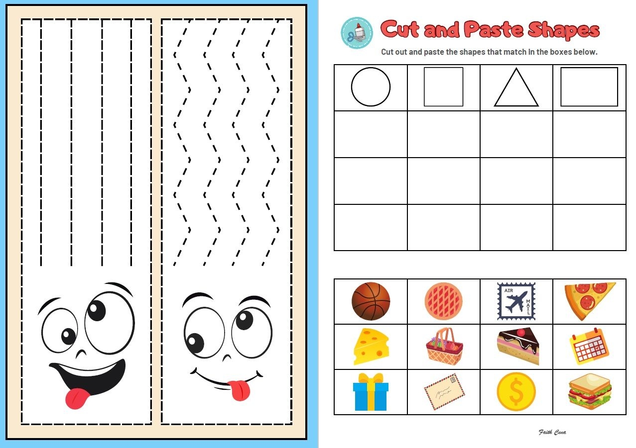 Cutting Skills Worksheet Set By Faithcena Raket PH