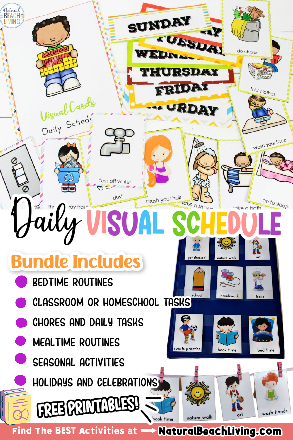 editable visual schedule template free
