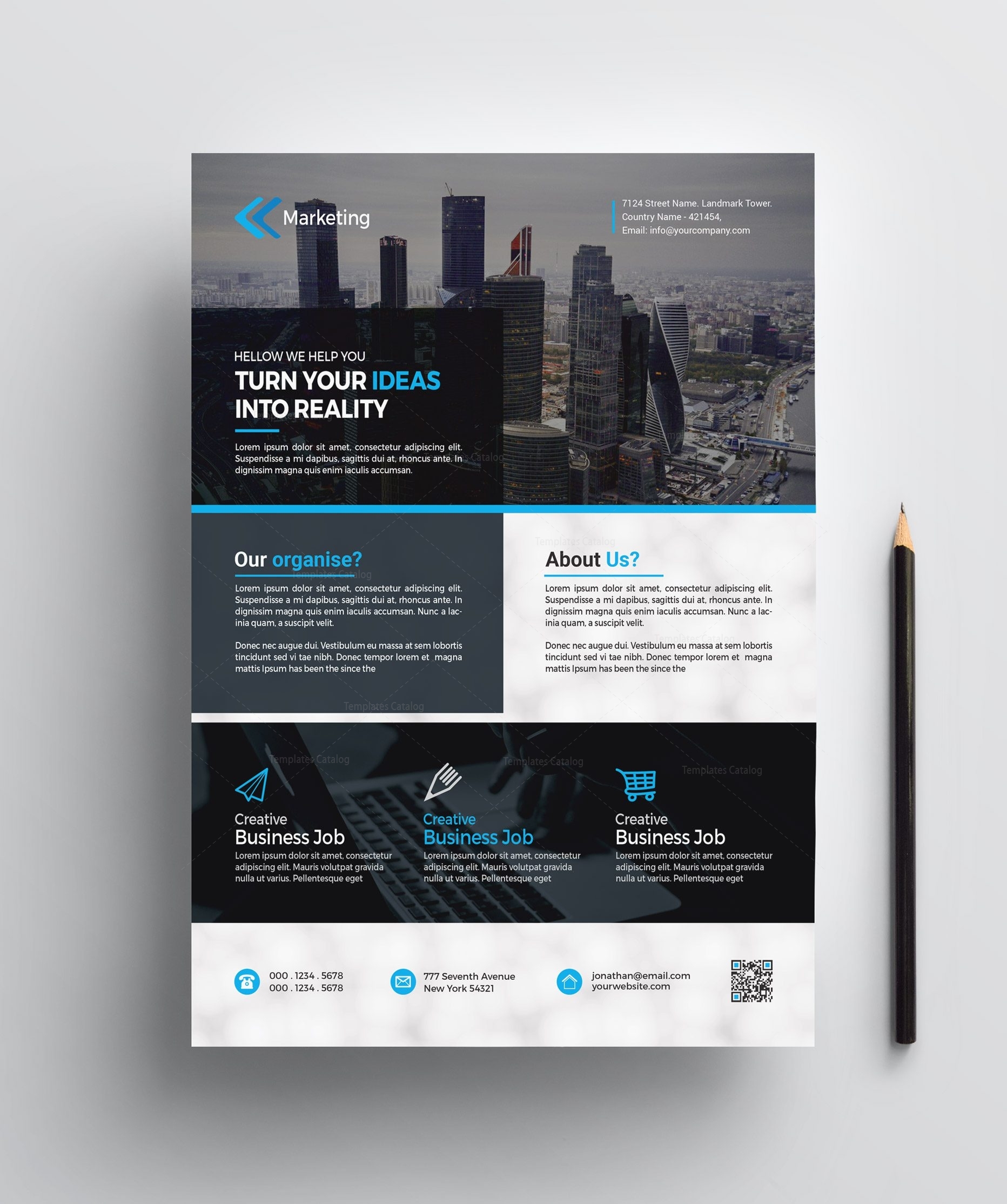 Dark Printable Flyer Templates