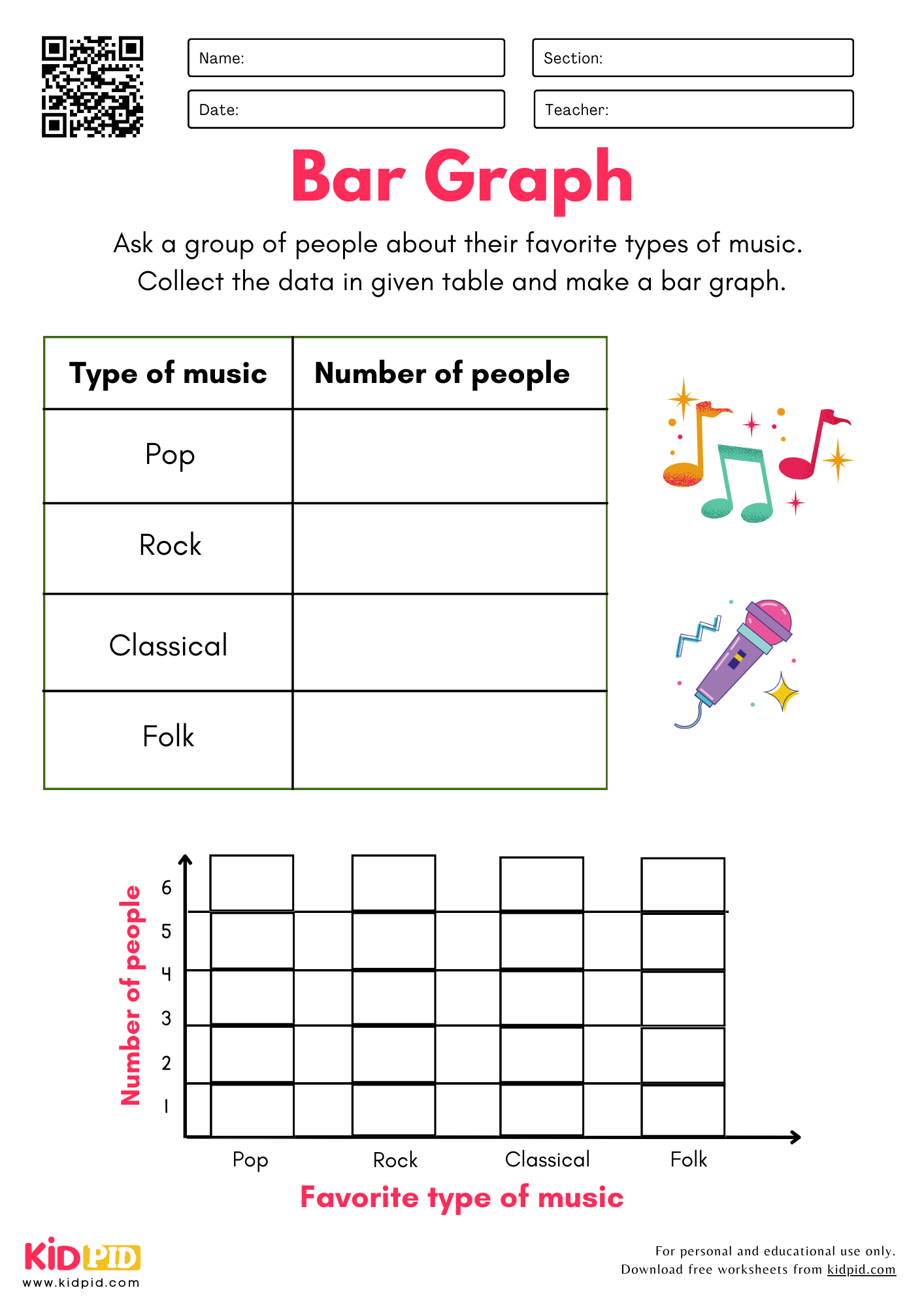 Data Collection U0026 Graph Worksheets For Grade 3 Kidpid