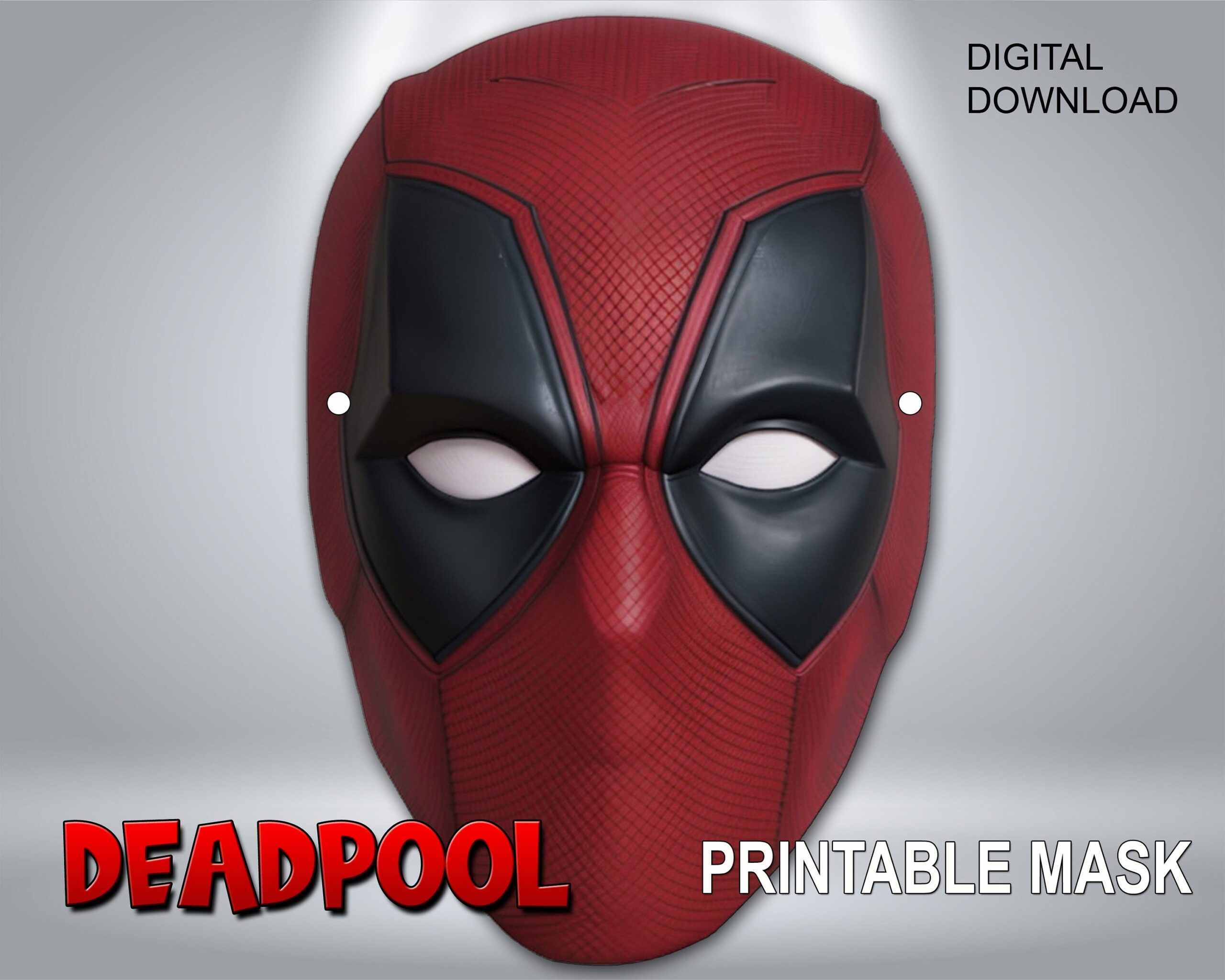 Deadpool Mask Superhero Mask A4 Size Ready To Print Digital 