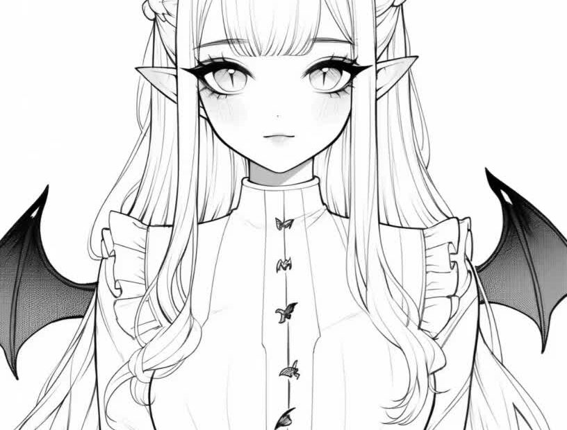 Demon Anime Girls Coloring Book Vol 1 26 Anime Coloring Pages Anime Coloring Book Fantasy Printable Girls Anime Succubus Coloring Pages