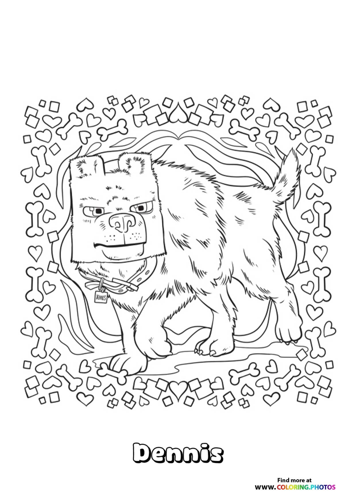 minecraft dog coloring