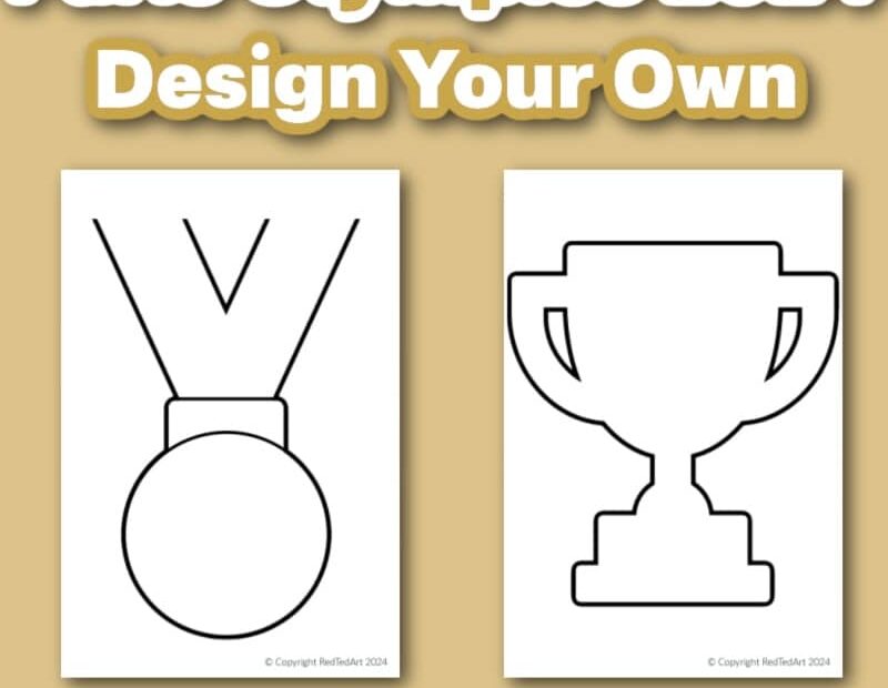 Design Your Own Medal Printable Red Ted Art Kids Crafts