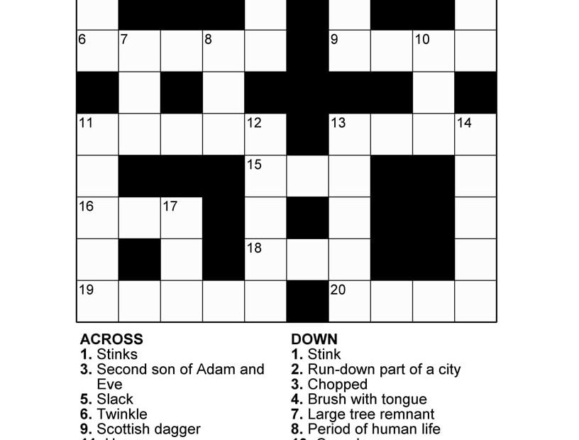 Digital Download 100 Printable Crossword Puzzles For Adults Fun