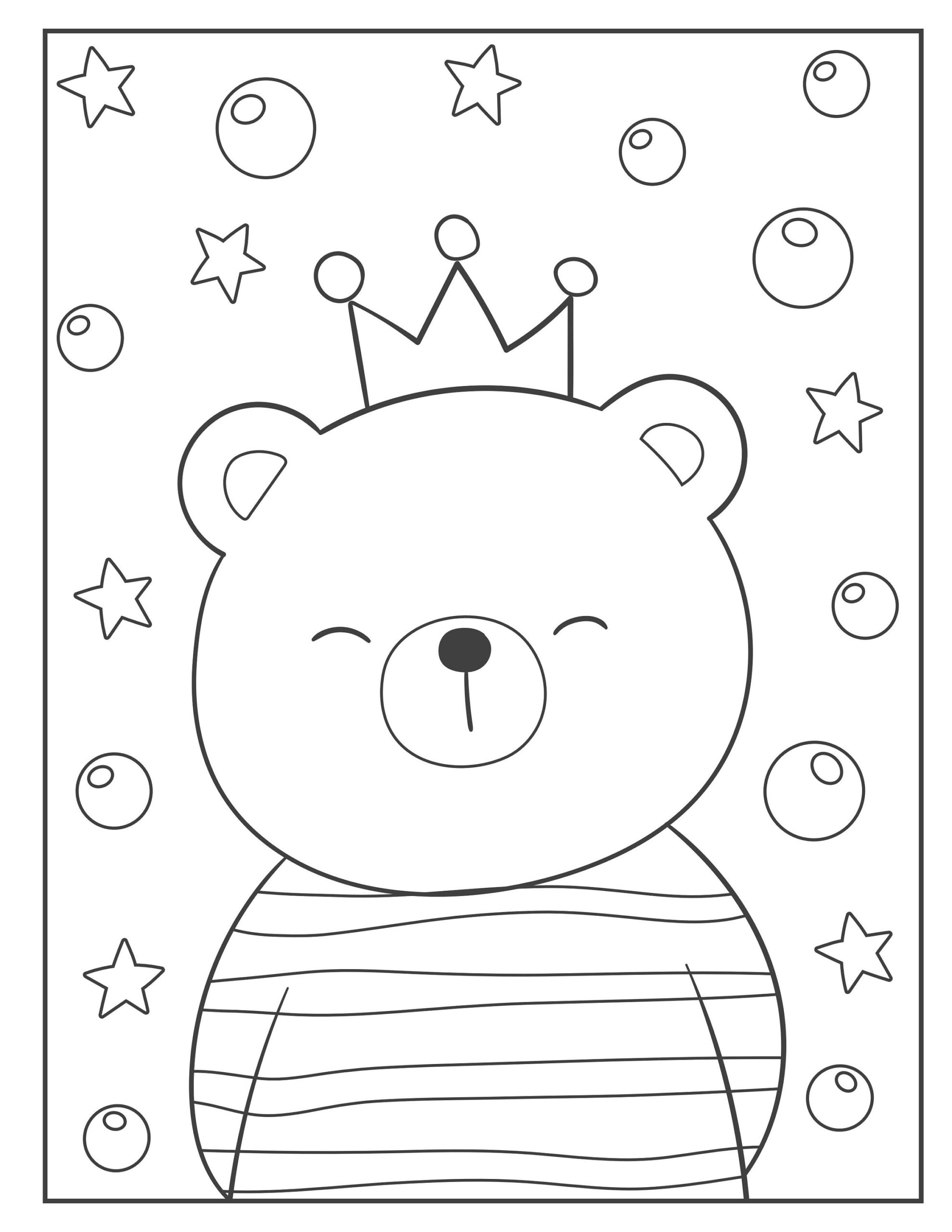 Digital Print Children s Coloring Book Bears Etsy