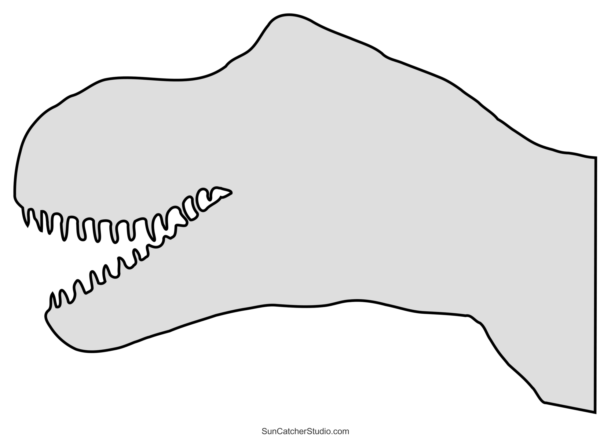 dinosaur outline template puzzle