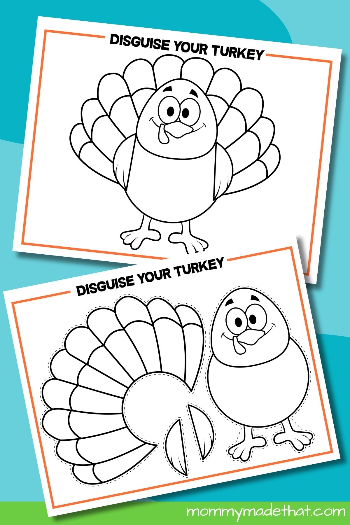 free printable turkey disguise template pdf